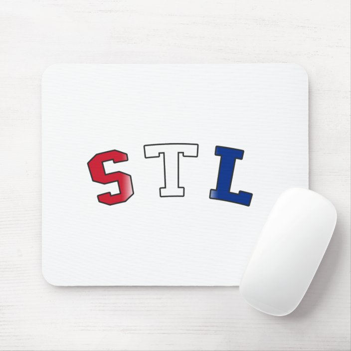 STL in Missouri State Flag Colors Mouse Pad