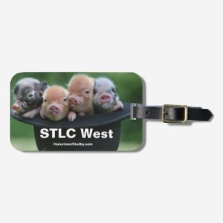 STLC West Pigs In A Hat Bag Tag