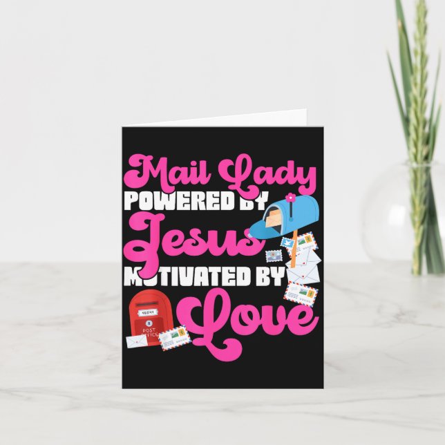 Stman Mailman Jesus Faith Christian Mail Lady Were Card (Front)