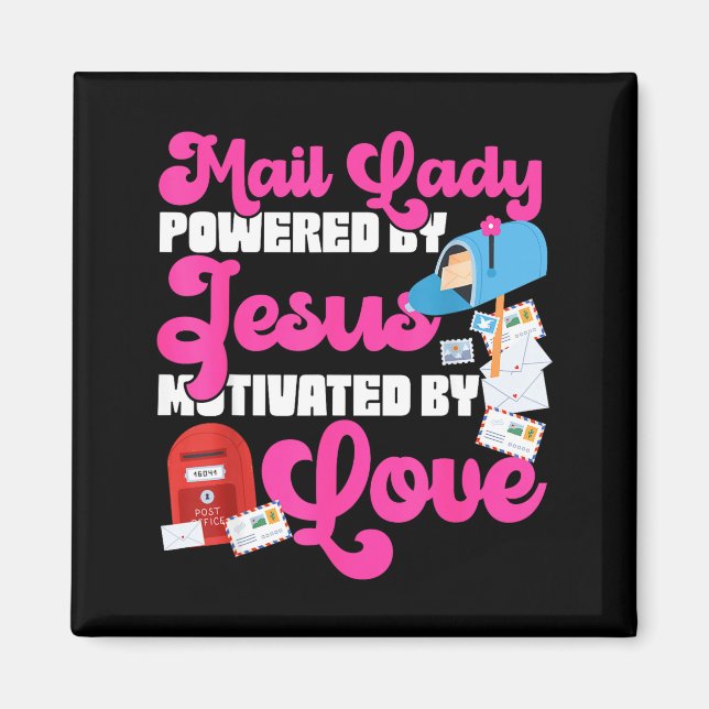 Stman Mailman Jesus Faith Christian Mail Lady Were Magnet (Front)