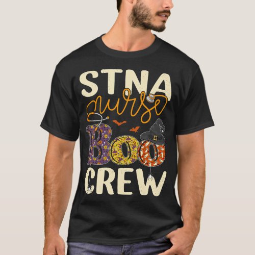 STNA Nurse Boo Crew Funny STNA Nurse Halloween Cos T_Shirt