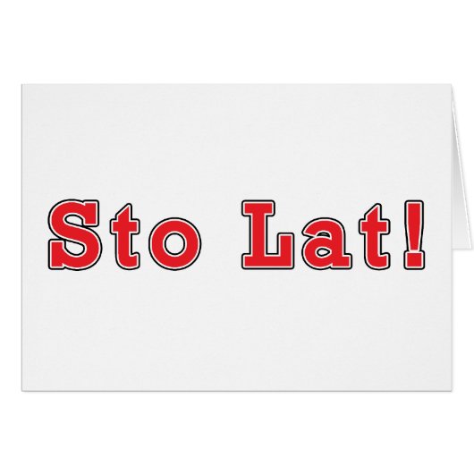 Sto Lat! Cards (Front Horizontal)
