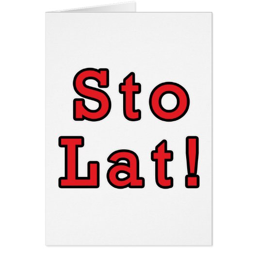Sto Lat! Cards (Front)