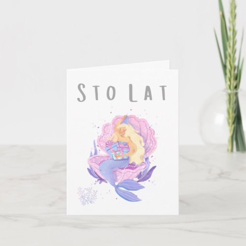 Sto lat Polish birthday or name day   Card