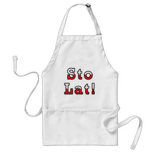 Sto Lat Polish Flag Adult Apron