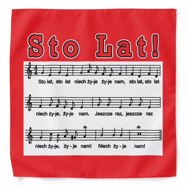 Sto Lat! Song Bandana (Front)