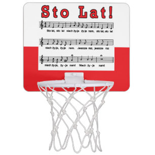 Sto Lat! Song Mini Basketball Hoop