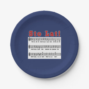 Sto Lat! Song Paper Plates