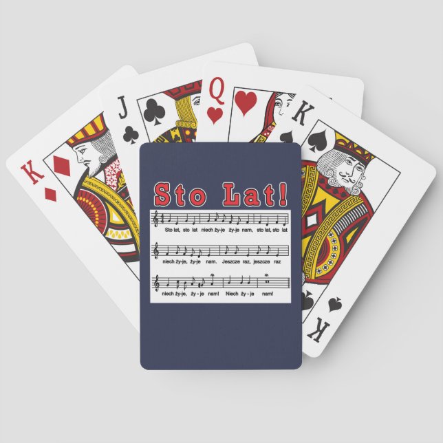 Sto Lat! Song Poker Cards (Back)