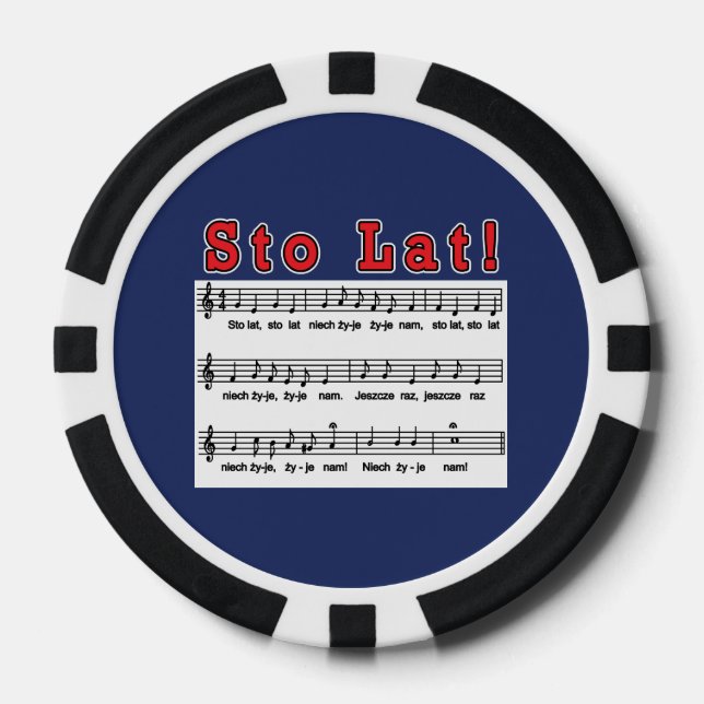 Sto Lat! Song Poker Chips (Front)