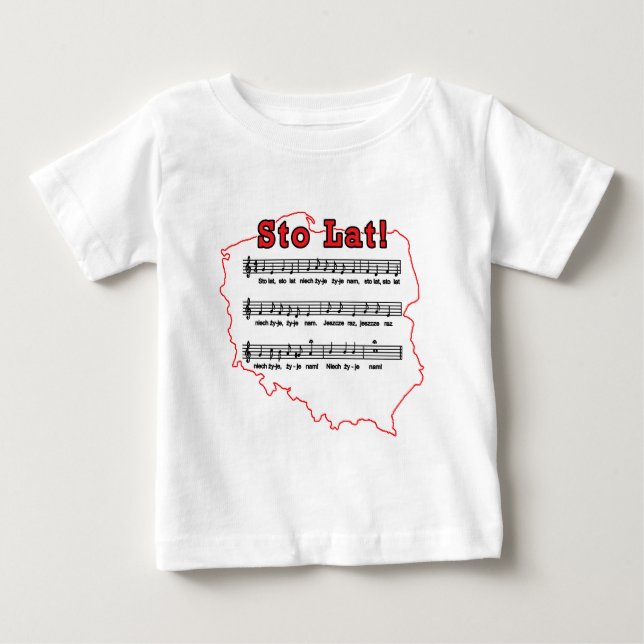 Sto Lat! Song Polish Map Baby T-Shirt (Front)