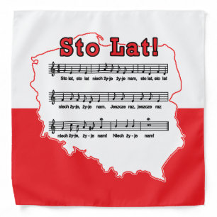 Sto Lat! Song Polish Map Bandana