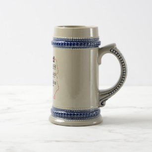 Sto Lat! Song Polish Map Beer Stein