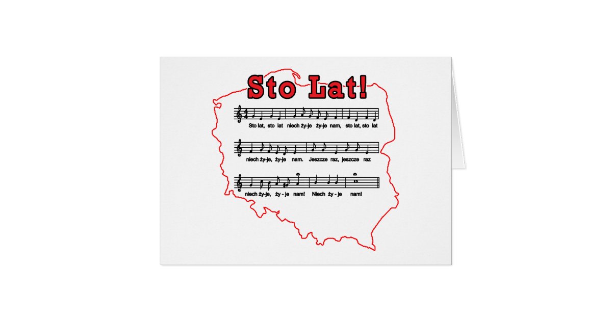 sto-lat-song-polish-map-card-zazzle