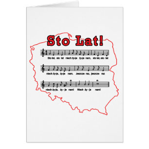 Sto Lat! Song Polish Map Cards