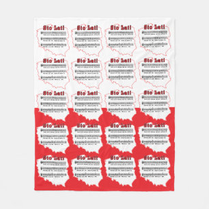 Sto Lat! Song Polish Map Fleece Blanket