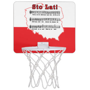Sto Lat! Song Polish Map Mini Basketball Hoop