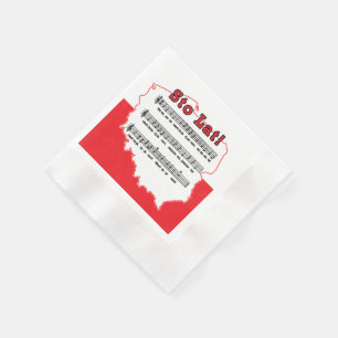 Sto Lat! Song Polish Map Napkins