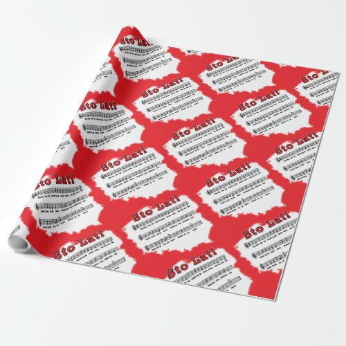 Sto Lat Song Polish Map Wrapping Paper