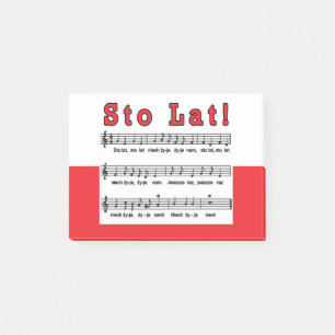 Sto Lat! Song Post-it Notes