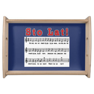 Sto Lat! Song Serving Tray