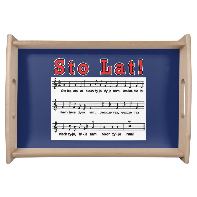 Sto Lat! Song Serving Tray (Front)