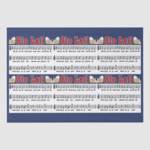 Sto Lat! Song With Beer Mugs Tissue Paper