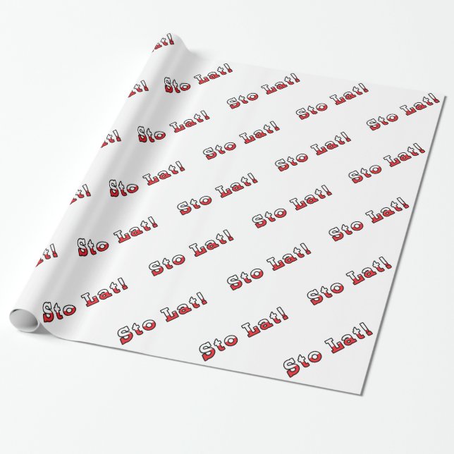 Sto Lat Wrapping Paper (Unrolled)