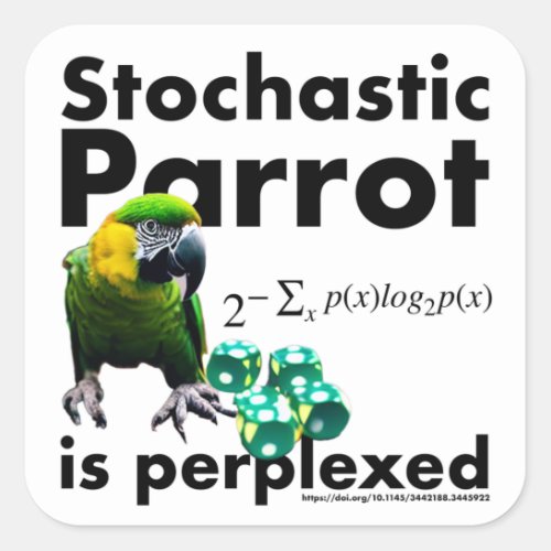 Stochastic Parrot sticker