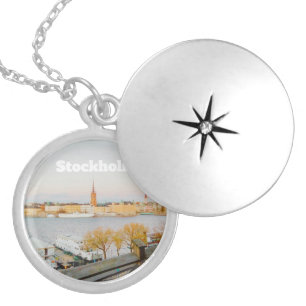 Stocholm, Sweden souvenir Locket Necklace
