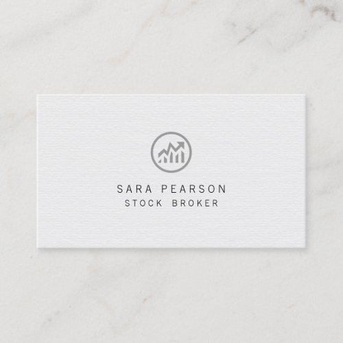 Stock Broker Black Stock Chart Icon Investment Business Card
