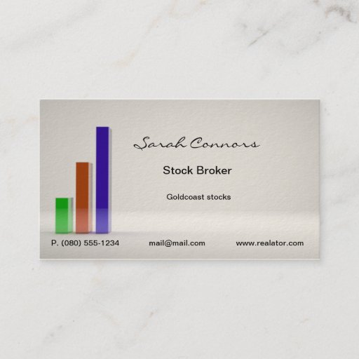 Customizable Stock broker Business card