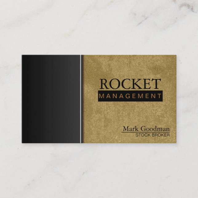 Stock Broker Business Card - Khaki Professional (Front)