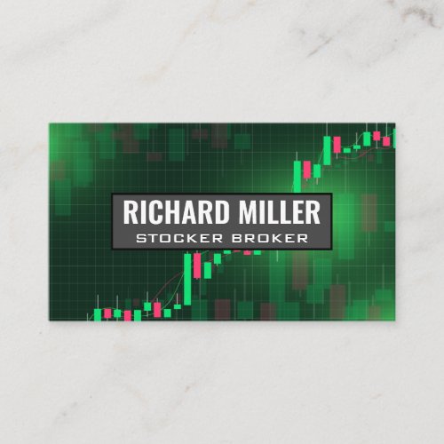 Stock Broker | Finance Chart | Global Market Business Card