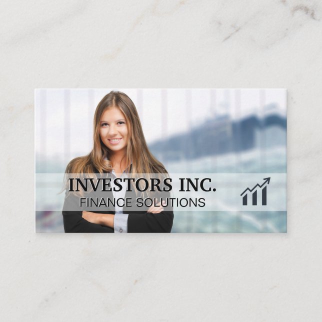 Stock Broker | Financial Business Woman Business Card (Front)