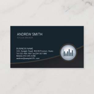 Stock Broker Financial Stock Chart Icon Business Card