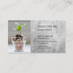 Stock Broker Investments Financial Growth Business Card