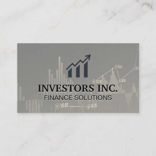 Stock Broker  Investments  Stock Market Graph Business Card