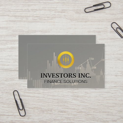 Stock Broker Logo  Investments  Stock Market Business Card