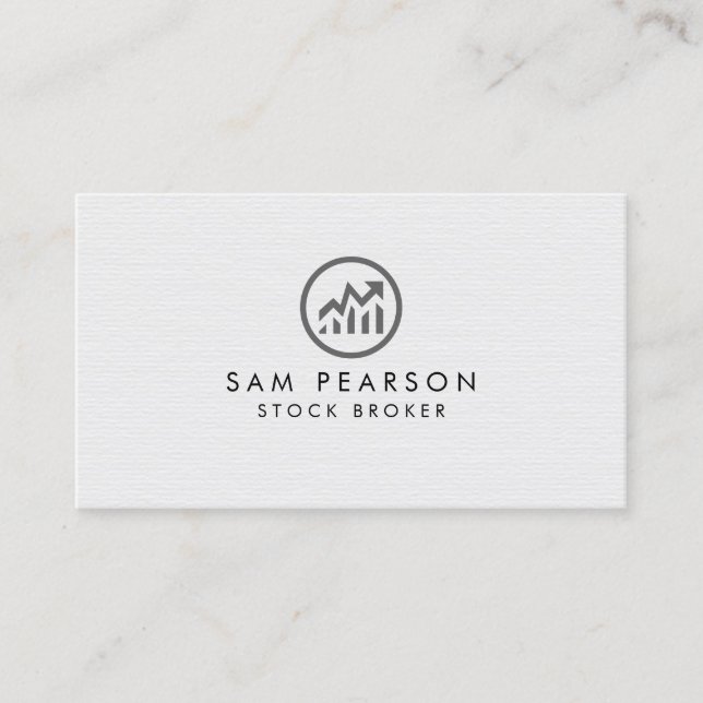 Stock Broker Share Market Investment Business Card (Front)