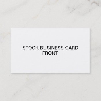 Stock Business Card by ztester1210 at Zazzle