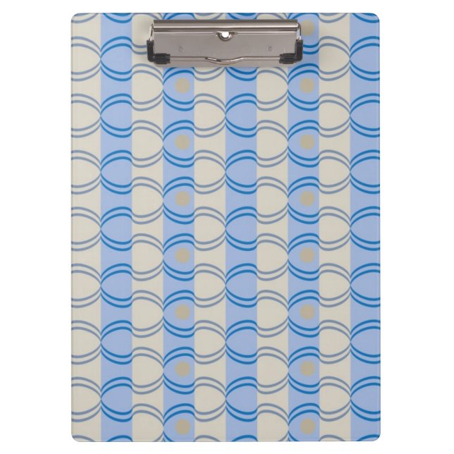 Stock Candystripe Blue Tan Clipboard (Front)