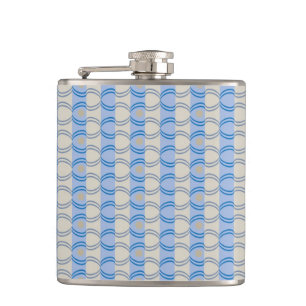 Stock Candystripe Blue Tan Flask