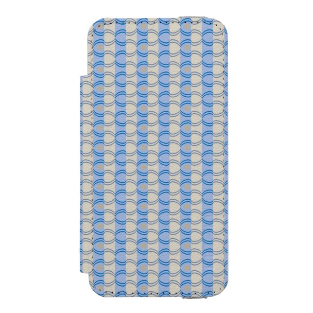 Stock Candystripe Blue Tan Incipio iPhone Wallet Case (Folio Front)