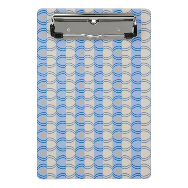 Stock Candystripe Blue Tan Mini Clipboard (Front)
