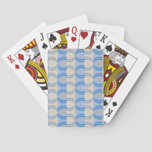 Stock Candystripe Blue Tan Poker Cards