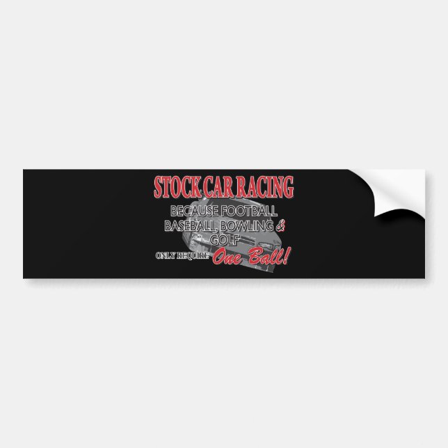 Stock Car Racing Bumper Sticker (Front)