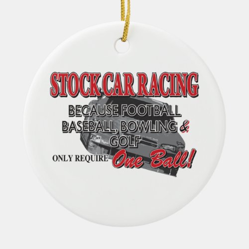 Stock Car Racing Ceramic Ornament