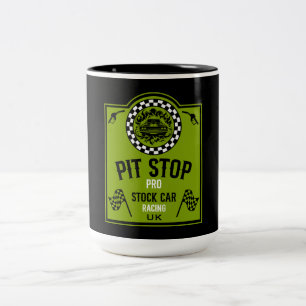 Stock Car Racing Gift Two-Tone Coffee Mug