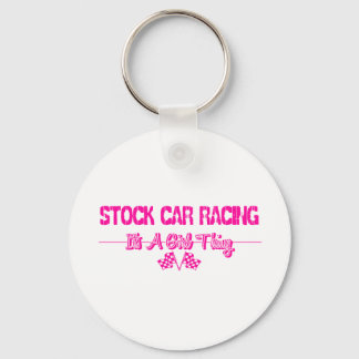 Stock Car Racing Keychain